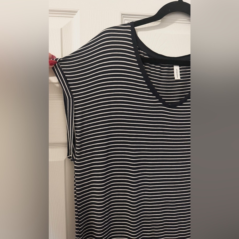 Soyaconcept Navy and White Striped Dress - Picture 3 of 4